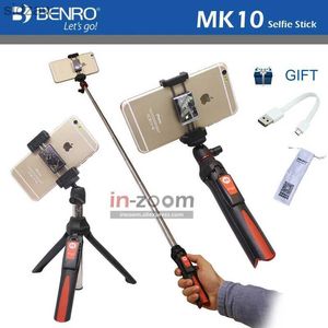Selfie Monopods Benro Mk10 Desktop 4-em 1 Selfie expansível Stand em tempo real Bluetooth controle remoto adequado para iPhone huiwei mi telefones wx