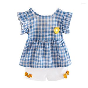 Zestawy odzieżowe Summer Baby Girl Ubrania Kitwy Dzieci Modna Kraina T-shirt krótkie 2pcs/zestawy Toddler Casual Costume Infant Tracksus