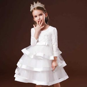 Girl's Dresses Kids Christmas Eve Girls Wedding Flower Dresses Princess Autumn Costume Elegant Party Pageant Formal Gown For Teen 3-12 Years