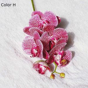 Fiori decorativi 1 mazzo (6 teste) Orchide a farfalla di plastica usata per la decorazione della casa Fiore