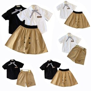 Set di abbigliamento da designer per bambini che abiti per neonati set di abbigliamento neonato set di gonne set da ragazzi abiti da ragazza di cotone