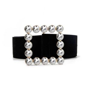 scintillante designer di lusso con strass cinghia di strass Black Big Big Bilts for Women Waist Girls Female Ceinture Fashion Y2008078494675