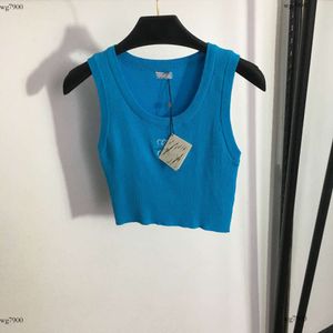 Designer malha colete feminino de marca de marca para mulheres Tops de verão de moda geometria de bordado logotipo senhor shirt shirt shirt 29 de abril