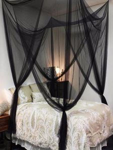 Black White Bed Canopy Mosquito Fabric Mesh Mesh Insect Shelterd Girls Room Princesa Decoração da decoração Proteção da barraca Children7583002