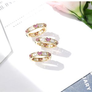Evighet 18k Gold Lab Diamond CZ Promise Ring 925 Sterling Silver Engagement Wedding Band Rings for Women Bridal Fine Jewelry 273s