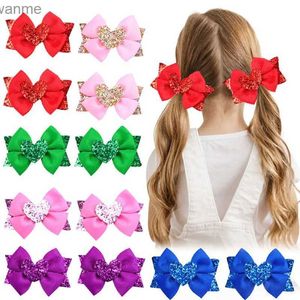 Hårtillbehör Valentines Day Cute Bow Cute Bow Cute Ribbon Bucket Childrens Headwear Girl Hair Accessories WX