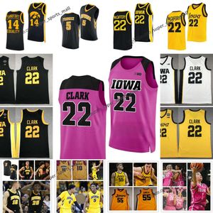 NCAA Custom S-6XL Iowa Hawkeyes College Basketball Maglie 22 Caitlin Clark 22 Patrick McCaffery 20 Payton Sandfort 32 Owen Freeman 11 Tony Perkins 23 Ben Krikke