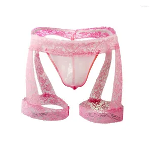 Underpants Sissy Sexy Men's Panties Underwear Men Lace Gay Thong Enhance Pouch Bikini Hollow Out Man Briefs Jockstrap Pants