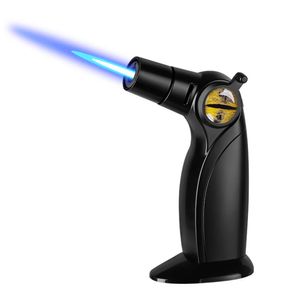 New Single Flame Jet Lighter Customized Butane Without Gas Refillable Cigarette Windproof Torch Cigar Lighter