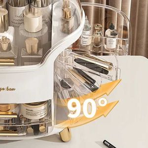 Cosmetic Organizer Makeup storage bag dustproof makeup box Cosmet jewelry pad Lid cotton organizer luxurious with formal dress Q240429