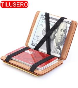 Homens de moda Slim Wallet Masculino Ultra Fin Short Homem Magic Wallet Dinheiro Card Purse8816940