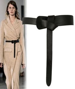 Belts Summer Dress Belt Lady039s Slender Waist Without Metal Buckle Women039s Strap Genuine Leather Fashion Knit6631418