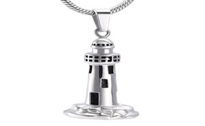 IJD10012 The Lighthouse Cremation ashes turned into jewelry Stainless Steel Men Keepsake Memorial Urn Pendant For man2133193