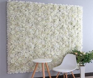 40x60cm konstgjorda blommor väggpaneler Silk Rose Diy Party Wedding Decor Pography Bakgrundsbarn Baby Shower Hair Salon Bakgrund F1868831