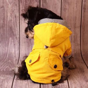 Giacca in poliestere abbigliamento per cani da esterno inverno autunno inverno costume calda golle giallo per piccoli cani di grossa taglia