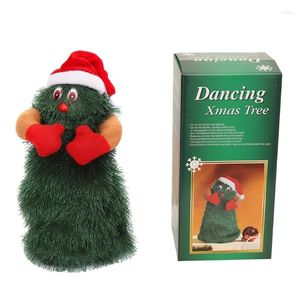 Juldekorationer Electric Tree Rotating Dancing Santa Hat Music Toy Battery Operated Xmas For Doll Funny Festival Party Decoration