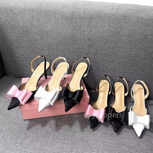 Designers high heeled sandals womens mach Satin Fashion Bow Dress shoes Crystal Embellished rhinestone Evening shoe stiletto Heel ankle strap 34-42