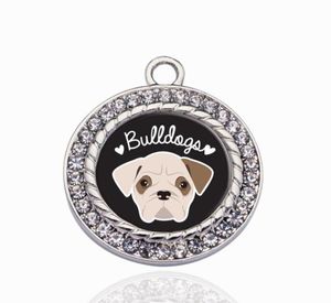 Bulldog Lover Circle Circle Charms Wisiant do DIY Naszyjnik Bransoletka biżuteria Making Ręcznie robione akcesoria 6719234