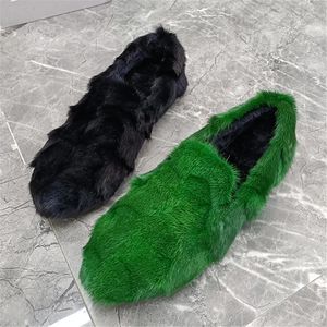 Sıradan Ayakkabı Yeşil Gerçek Kadınlar Daireler Slip-On Loafers Espadriller Kadın Yürüyen Sürüş Kalın Sole Platform Mokasinler