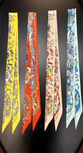 スカーフ2021デザインスプリングスカーフ女性スキニーシルクウォメルキューリングブランドバッグネックヘアレターフウラードヘッドバンド6128410