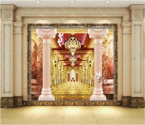 3d room wallpaper cloth custom po Roman pillar lobby living room Home improvement Background wall 3d wall murals wallpaper for 6232112