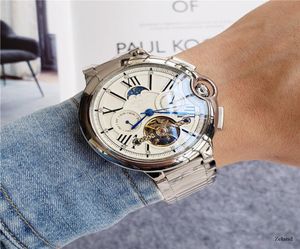 Fashion Swiss Watches Leather Tourbillon Watch Automatic Men Wristwatches Mens Mechanical Steel Watches Relogio Masculino Clock4289843