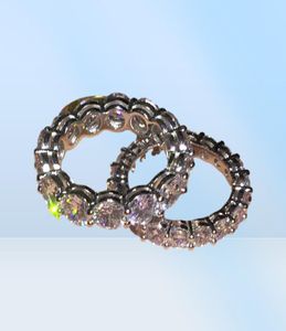 Klassiker Versprechen Ring 925 Sterling Silber Round Schnitt 4mm6mm Diamant CZ Stone Engagement Ehering Band Ring für Frauen Männer Schmuck6254268