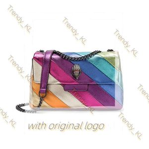 Designer Kurt Geiger Handbag Heart Bags Luxurys Handbag Shop Rainbow Bag Läder Kvinnor axelväska Strap Men Kurt Bag Travel Crossbody Chain 261