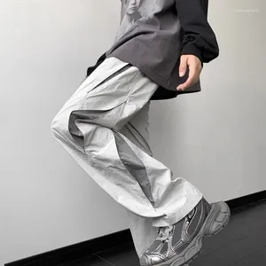Мужские штаны Американская уличная одежда мужская одежда Прямая осенняя мода Хараджуку Негабаритная эластичная талия повседневные брюки