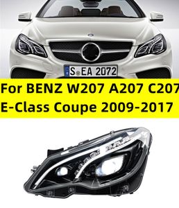 Bilstyling för Benz W207 A207 C207 E-klass Coupe LED-strålkastare 2009-20 17 DRL Turn Signal High Beam Angel Eye Projector Lens