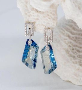 Orecchini a pennello Gem039s Ballet 925 Orero in argento sterling 4239CT Iolite Natural Blue Mystic Quartzone Goccia per gemme per donne FI4567624