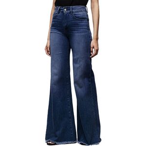 Marca de moda jeans jeans women button lavou calça jeans femme bolso calça de bota cortada linha reta jeans muje 258s