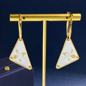 Women Fashion Brand Black Stud Earrings Triangle Long Tassel Prad Chain Dangle Drop Ear studs Eardrop Earings Designer For Woman Luxury Jewelry Gift 55