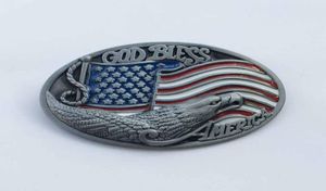 American Flag Silver Eagle Men Belt Buckle Swby705 Lämplig för 4 cm wideth Snap på bältet med kontinuerlig stock6026901