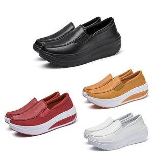 Frete de frete grátis Mulheres de corrida sapatos de corrida plana baixa respirável Conforto Red Red Black Amarelo Mens treinadores esportes de tênis Gai