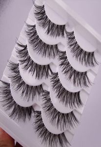 Transparent False Eyelashes Crisscross 5 Pairs Box Messy Cross Thick Natural Fake Eye Lashes Professional Makeup Tips Bigeye Long4014128