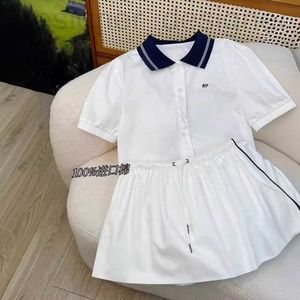 Two Piece Dress designer brand 24 Gao Dingchun New Zhang Yuanying College Style Age Reducing White Short sleeved Shirt Top Half Skirt Miu Series Set 2JNQ