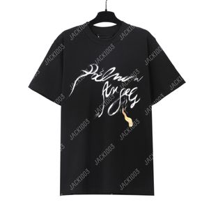 Palm PA toppar rök logotyp sommar lös luxe tees unisex par t skjortor retro streetwear överdimensionerade t-shirt änglar 2276 uqm