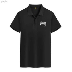 Polos Pi shuai męski koszulka polo z krótkim rękawem marka mody American Loose Version Polo Neck T-shirt męskie topl2405