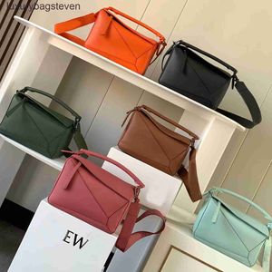 Loeiwe High end Designer bags for women puzle series genuine leather womens bag geometric bag mini small shoulder crossbody pillow bag 1:1 with real logo and box