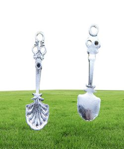 Bütün 100 PCS Kafatası Kaşık Alaşım Takımları Kolye Retro Mücevher Yapımı DIY KEYHINE Antik gümüş kolye bilezik küpeler için 37112997