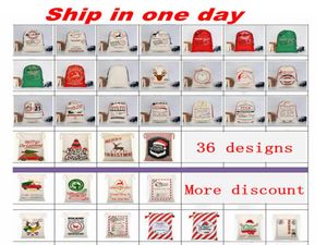 Christmas gift bags santa sacks large canvasbag drawstringbags with reindeers 32 colors for kids accept mixed whole WLL6393796