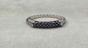 Mody projektant biżuterii diamentowy czarny biały pierścień pierścienia diamentowe męskie męskie wysokiej jakości platyna plated7633434