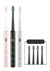 Elektrikli Diş Fırçası Temiz Beyazlık 3 Mod 33000 Kez/Min USB Şarj Edilebilir Otomatik Diş Fırçası Erkek Kadınlar Su Geçirmez2173464