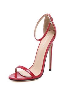 2017 Neu angekommen Vogue 4 Farb Sommer Frauen Tstage Klassiker Tanzhoch -Sandalen Sexy Stiletto Party Hochzeitsschuhe 11 cm Heel2784362