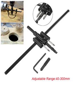 Adjustable 40300mm Circle Hole Saw Cutter Wood Drywall Drill Bit Saw Round Cutting Tool2268633