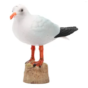 Decorative Figurines Red-billed Model Miniature Seagull Statue Figurine Tabletop Miniatures Figure Plastic Nautical Sculpture