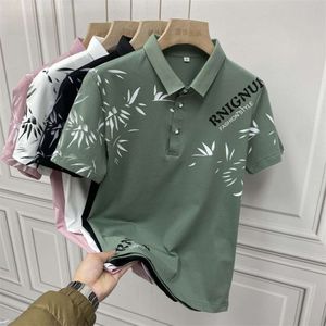 Polo gömlek erkek giyim yeni yaz yaka iş ince fit üst moda marka gündelik gömlek nakış tasarımları çok yönlü t-shirt trend