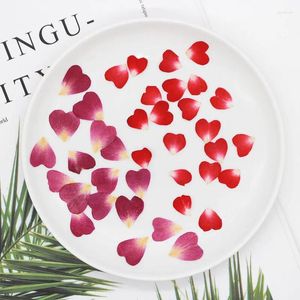 Decorative Flowers 100pcs 1cm Heart Shape Pressed Dried Rose Flower Petals For Jewelry Bookmark Po Frame Phone Case Postcard Making