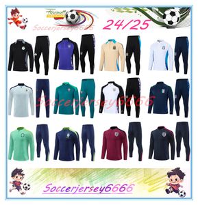 24 25 Várias equipes nacionais Brasil Englands Racksuit 2024 2025 Half Pull Men Men Kids Soccer Kits Treinamento Treinamento Treinamento Chandal sobrevivência